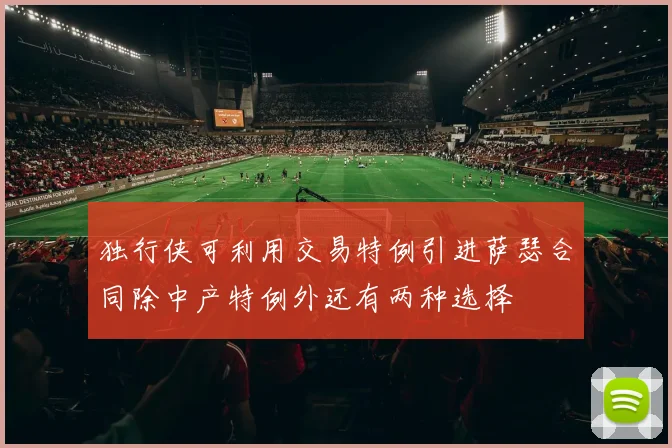 独行侠可利用交易特例引进萨瑟合同除中产特例外还有两种选择